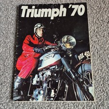 TRIUMPH MOTORCYCLES 70 BROCHURE POSTER TROPHY TRIDENTDAYTONA BONNEVILLE V RARE
