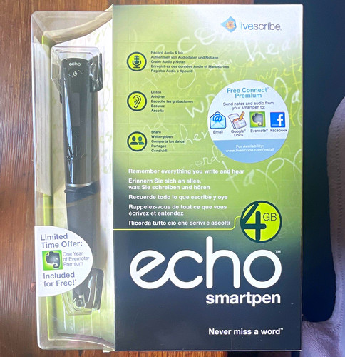 Livescribe echo smartpen 4gb - livescribe,