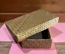 Green Seagrass Plaited-Braided-Rectangular Gift-Storage-Keepsake & Lid- 6' x 10'