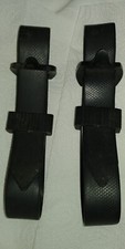 2 x Vintage Tree ties in black plastic 40cm long approx, 2.5 cm wide, never used