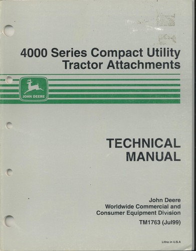 John deere tm1763 - john, technical