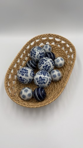 Blue white floral - blue,