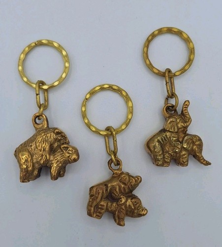 Lot vtg solid brass - 3,