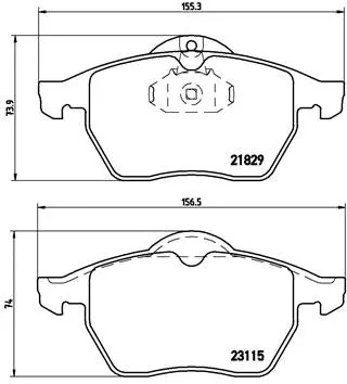 Front brake pad - set, disc