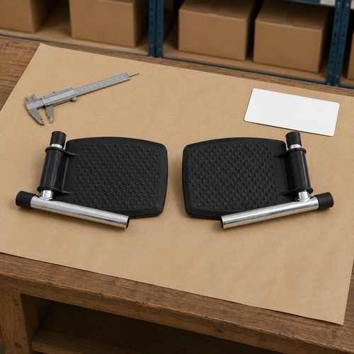 Wheelchair footrest pair metal - wheelchair,