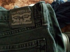 Black Mens Levi Straight Leg