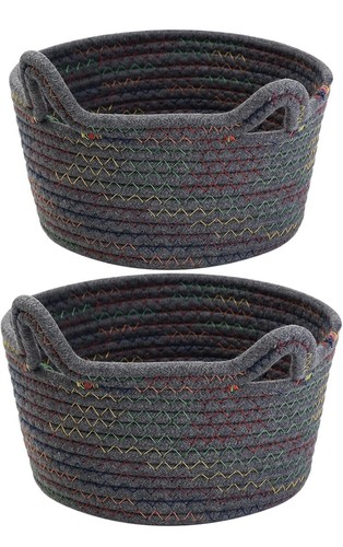Grey woven storage - grey,