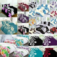 Luxury reversible floral duvet - luxury,