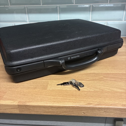 Vintage black samsonite hard - black,