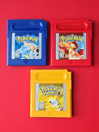 Game boy pokemon blue red - game,