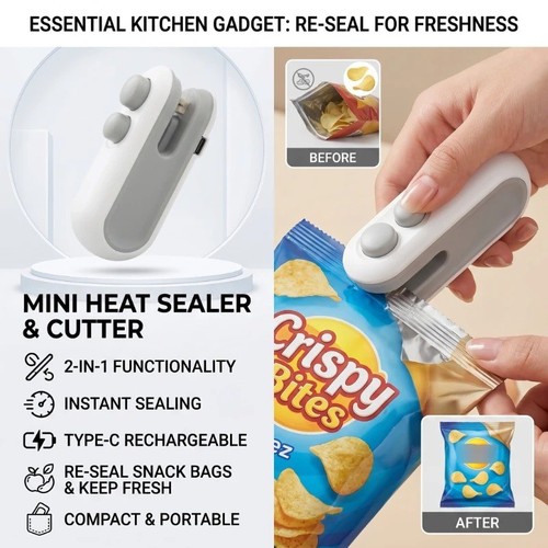 Mini bag sealer usb - in,