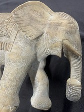Carved Wooden Elephant 30cm