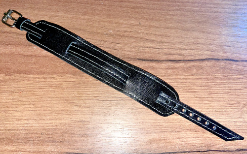 10mm black leather - , handmade