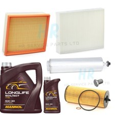 FULL SERVICE KIT 6L 5W30 OIL & ALL FILTERS FOR BMW 320d 2.0 M SPORT F30 11-18