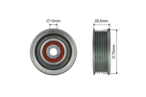 Pulley roller belt tensioner - roller,