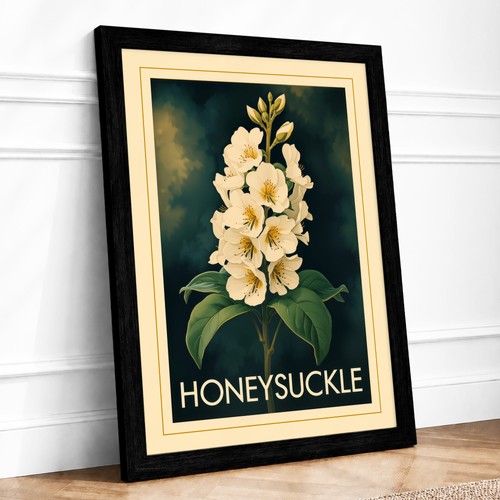 Honeysuckle study art - honeysuckle,