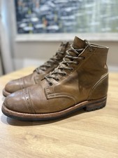 Truman Maryam Olive Horsehide Leather Boots UK7.5 US8.5