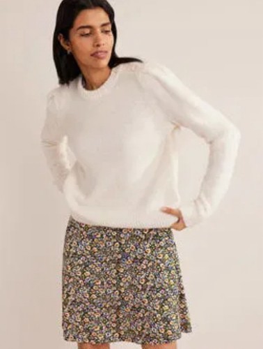 Boden ivory fluffy button - boden,