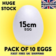 Polystyrene  EGGs in 2 hollow halves 10 pcs x 150mm