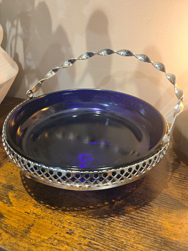 Blue cobalt glass decorative - cobalt,