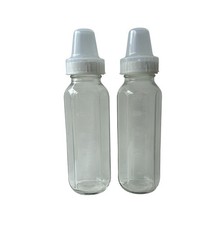 Baby Bottles Clear Glass Baby Bottles Evenflo 240ml Unused No Teats