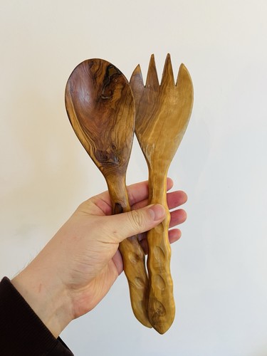 Hand carved olive - hand, salad