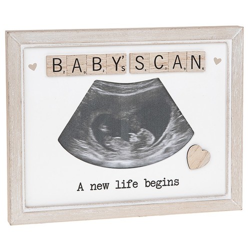 Baby scan scrabble - photo, frame