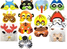 Animal Masks Halloween Xmas Fancy Dress Costume Party Bag Fillers Mask x1 or x5