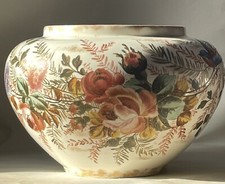 Super German Royal Bonn Franz Anton Mehlem Large Pottery Jardiniere Planter Pot