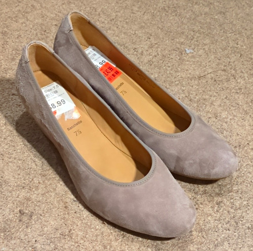 Gabor taupe suede court - gabor, shoes