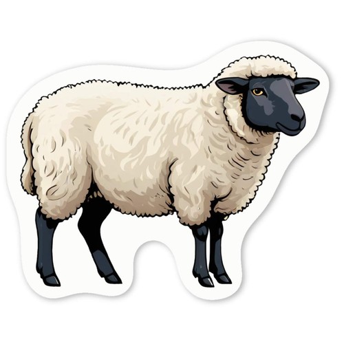 Suffolk sheep decal stickers - sheep',