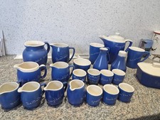 blue devon vintage pottery service 