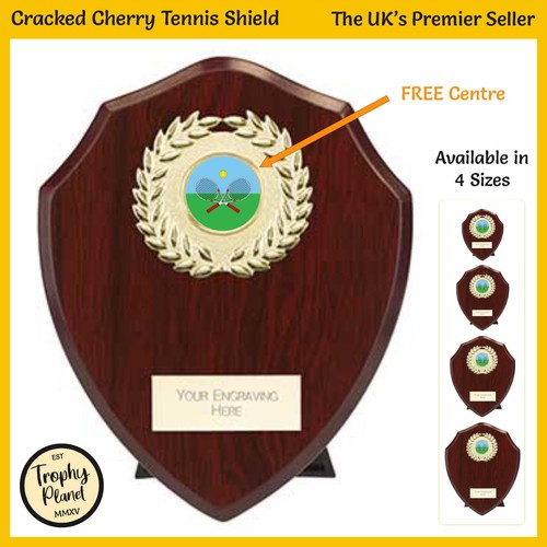 Tennis shield trophy - tennis,