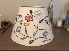 IKEA ALFHILD Rare Large ALVINE Embroidered Folklore Lampshade. 38cm wide. 2/2