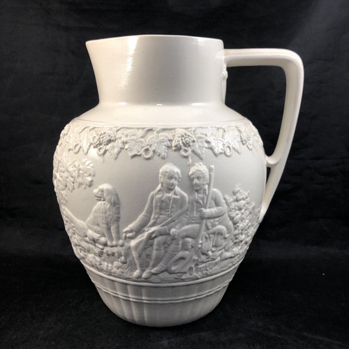Minton ivory pitcher embossed - pitcher,