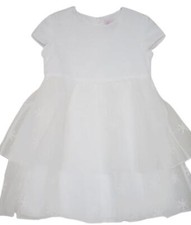 LILI GAUFRETTE GIRLS WHITE SNOWFLAKE DRESS 4 YEARS
