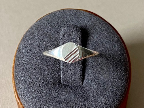 Vintage silver petite oval - silver,