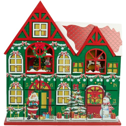 Wooden christmas house advent - wooden,
