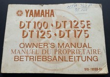 YAMAHA DT100 / DT125 /DT125E / DT175 - ORIGINAL OWNER'S MANUAL 1F9-28199-81