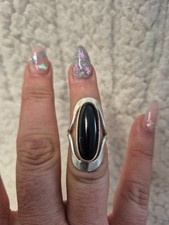 black onyx silver 925 ring