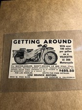1900's Print Ad Velocette LE