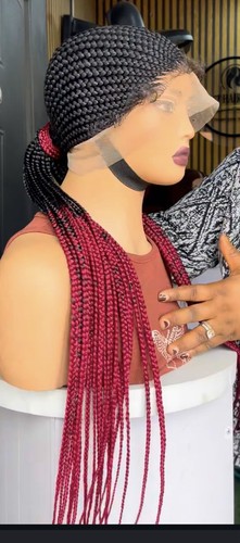 Full lace braided wig - wig, |