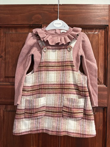 Next pink whitedungaree - pink,