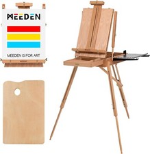 MEEDEN French Sketchbox Easel Portable Beech Wood Field Easel with Drawer 34"
