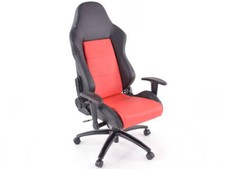 Red Black Leatherette Office