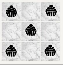 Cupcake Vinyl Wall Tile Decal Bathroom/Kitchen Home Deco Transfer Stickers craft