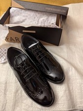 New in Box Girls Startrite Brogue Pri Black Patent School Shoes Size 3.5F EU 36