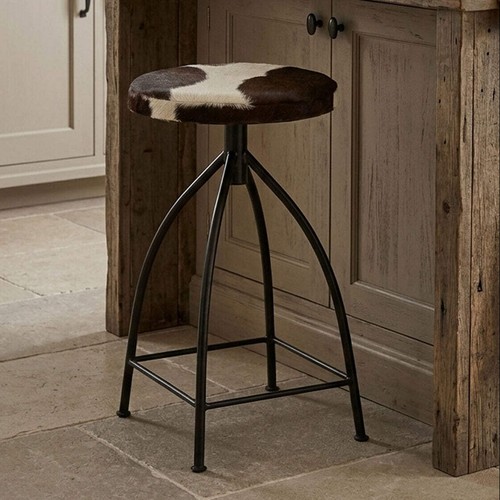 Cowhide bar stool boho - bar,