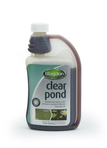 Clear pond water treatment - water,