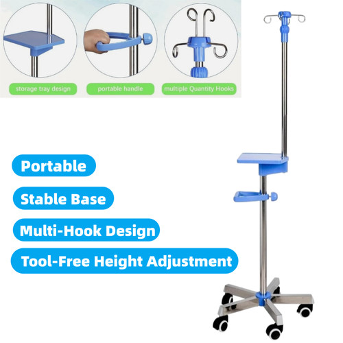 Adjustable pole stainless - iv,